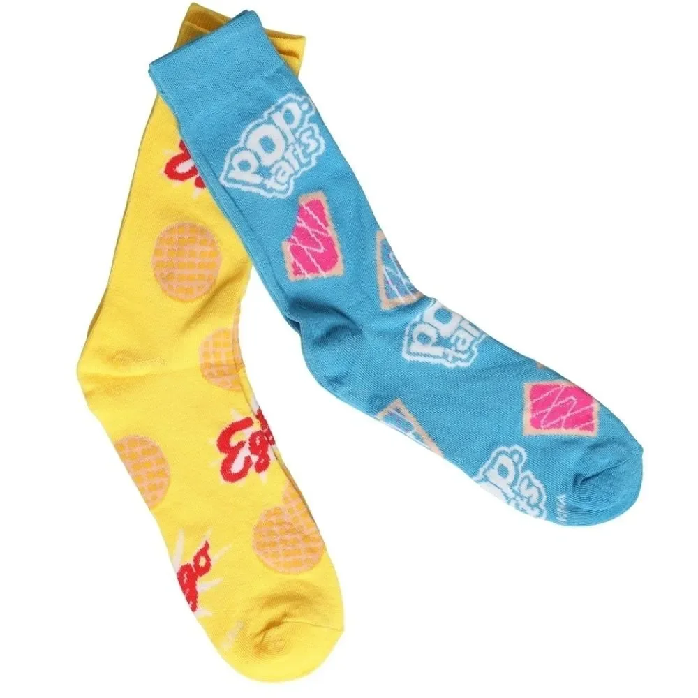 Pop Tarts & Eggo Unisex Crew Cut Socks 2Pk kellogs breakfast socks
